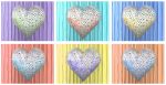 Teal Heart 4363 | Prints in Paintings by Petra Trimmel. Item made of canvas & metal