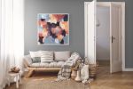 Composition with Grey and Copper | Oil And Acrylic Painting in Paintings by Simona Gocan. Item made of canvas works with contemporary style