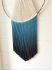 Large Dip Dyed Gold Hoop Macrame Wall Hanging, Custom colors | Tapestry in Wall Hangings by The Cotton Yarn. Item composed of cotton and metal