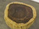 Carved Live Edge Solid Wood Trunk Table ƒ9 by Costantini | Side Table in Tables by Costantini Design. Item made of wood compatible with contemporary and country & farmhouse style