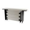 ET-203 End Table as a Chest of Drawers to place under ST-202 Console | Console Table in Tables by Antoine Proulx Furniture, LLC | Holiday House Hamptons in Water Mill. Item made of wood & metal