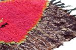 Vintage Moroccan Runner Rug in Mauve with Diamond Medallions | Area Rug in Rugs by Rug and Kilim