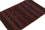 Vintage Baluch Tribal Kilim in Brown with Geometric Patterns | Area Rug in Rugs by Rug and Kilim