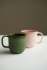 Handmade Porcelain Coffee Mug. Green | Drinkware by Creating Comfort Lab. Item composed of ceramic