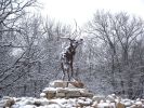 Elk Return | Public Sculptures by Wendy Klemperer Art Inc | St. Louis University Henry Lay Sculpture Park in Louisiana. Item made of steel