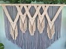 Purple V | Macrame Wall Hanging in Wall Hangings by Desert Indulgence