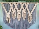 Purple V | Macrame Wall Hanging in Wall Hangings by Desert Indulgence. Item composed of cotton and fiber in boho style