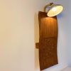 Suspended Moment — Wall Sculptural Lamp with Republic-Era Po | Sconces by Loom&Drift. Item made of wood & ceramic compatible with minimalism and mid century modern style