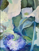 Morning Light-hydrangea painting | Oil And Acrylic Painting in Paintings by Christiane Papé. Item composed of canvas and synthetic