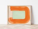 Pale Green & Orange Abstract Color Field Art Print | Prints by Emily Keating Snyder. Item made of paper compatible with boho and minimalism style