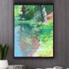 The Lake Edge | Oil And Acrylic Painting in Paintings by Catherine Twomey. Item made of canvas compatible with contemporary and modern style