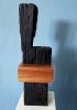 Portrait of a Boy, wood sculpture. | Sculptures by Neshka Krusche | Gallery Merrick in Victoria. Item made of oak wood