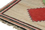 Vintage Persian Tribal Runner in Beige with Green and Red | Area Rug in Rugs by Rug and Kilim