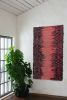 Art Weaving: With the Flow | Tapestry in Wall Hangings by Doerte Weber. Item made of cotton with fiber works with minimalism & contemporary style