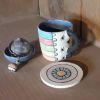 mug | Drinkware by Cécile Brillet, Tierra i fuego ceramics. Item composed of stoneware