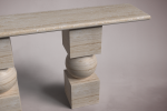 Axis Travertine Console Table | Tables by HamamDecor LLC. Item composed of marble