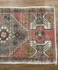 Vintage Hand-woven Turkish Rug Doormat| 1.9 x 2.11 | Small Rug in Rugs by Wool and Rug. Item composed of wool in boho or contemporary style