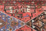 Vintage Charcoal Tribal 3X9 Hamedan  Runner Rug | Rugs by Magic Rugs. Item made of cotton