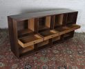 Solid walnut & oak record/media/bookcase | Media Console in Storage by GideonRettichWoodworker