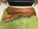 Live Edge Black Walnut Coffee Table with Steel Hairpin Legs | Tables by Carlberg Design. Item composed of walnut and steel in minimalism or mid century modern style