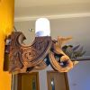 1920s Chinese Carved Wood Corbel Wall Sconce – Architectural | Wall Sculpture in Wall Hangings by Loom&Drift. Item made of wood works with country & farmhouse & art deco style