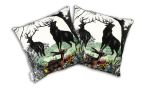 “Twin Stag Cushion” | Pillows by Kristjana S Williams. Item made of fabric
