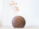 Kva Modern Wooden Vase Midi - Koyu Kayın | Vases & Vessels by Foia. Item composed of wood in boho or contemporary style