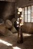 Steel & Blown Glass Floor Lamp — Molecule, Nitush Aroosh | Lamps by Nitush Aroosh. Item made of steel with glass works with contemporary & eclectic & maximalism style
