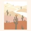 Saguaro | Oil And Acrylic Painting in Paintings by Elana Gabrielle. Item made of paper