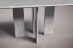 Luna Rectangular Italian Carrara Marble Dining Table | Tables by HamamDecor LLC. Item made of marble works with mediterranean & modern style
