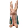 Disapproving Bunny- Pink Ray | Sculptures by Fuzz E. Grant. Item made of stoneware with synthetic
