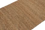 Modern Flatweave Runner in Beige/Brown, with Textural Stripe | Area Rug in Rugs by Rug and Kilim