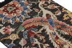 Rug & Kilim’s Persian Kerman Rug in Black with Vibrant | Area Rug in Rugs by Rug and Kilim