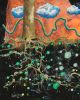 Two Trees in Space 2022 | Prints by Sarah Stivers | Red e Café Gallery in Portland. Item composed of paper in boho or eclectic & maximalism style
