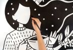 Kaigo | Murals by Loe Lee | Kaigo Coffee Room in Brooklyn. Item made of synthetic