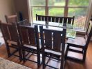 Modern Industrial rustic dining set | Dining Table in Tables by Abodeacious. Item composed of wood & metal