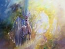 The Roebucks Realm is a large woodland themed oil painting | Oil And Acrylic Painting in Paintings by Gill Bustamante. Item composed of canvas compatible with minimalism and contemporary style