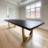 Carbon Black Brass Tunnel Table | Dining Table in Tables by YJ Interiors. Item made of wood & brass