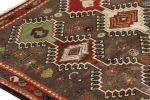 Vintage Gabbeh Persian Runner Rug with Colorful Geometric | Area Rug in Rugs by Rug and Kilim