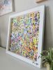 HAPPY IV - Original painting | Mixed Media in Paintings by Xiaoyang Galas. Item composed of wood in contemporary or asian style