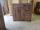 Model #1046 - Custom Single Sink Vanity | Countertop in Furniture by Limitless Woodworking. Item composed of maple wood in mid century modern or contemporary style