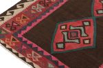Vintage Northwest Persian Kilim in Brown with Red Medallions | Area Rug in Rugs by Rug and Kilim