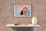 Lion Spirit Animal | Oil And Acrylic Painting in Paintings by Elena Parau. Item made of paper works with minimalism & contemporary style