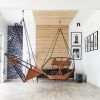 Studio Stirling Angular Sling Hanging Swing Seat | Swing Chair in Chairs by Studio Stirling | MESH Club in Johannesburg. Item composed of steel & leather