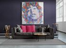 mick jagger forever | Oil And Acrylic Painting in Paintings by Virginie SCHROEDER. Item composed of canvas & synthetic compatible with contemporary and art deco style