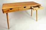Mid-century Modern Cherry Wood Office Desk | Tables by Curly Woods. Item composed of maple wood in mid century modern style