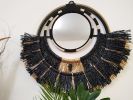 Raffia Mirror,  Boho Mirror, Wall Decor | Decorative Objects by Magdyss Boutique. Item made of stone & glass