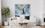 Angel fulgurate - Acrylic on canvas | Oil And Acrylic Painting in Paintings by HEIDY GONZALEZ - GONZALEZ ART DESIGN. Item composed of canvas compatible with contemporary and modern style