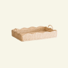 Natural Scalloped Tray | Serving Tray in Serveware by Hastshilp. Item made of wood