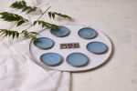 Handmade Ceramic Large Seder Plate | Dinnerware by ShellyClayspot. Item composed of stone